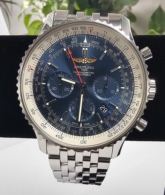Breitling Navitimer B01 AB0127 46mm Steel Chronograph Blue Dial YEAR 2017