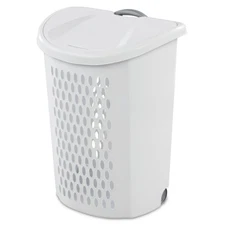 Sterilite Ultra™ Wheeled Hamper Plastic Adult, White