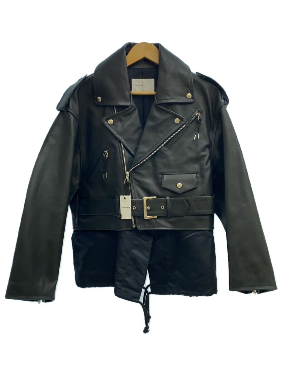 23AW Black Leather Toga Jacket in Size S - Style Tz32-Fc958 437