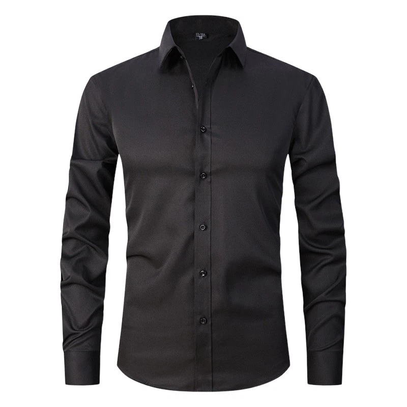Hommes Chemises habillées À manches longues Chemise extensible Avec Boutons - Photo 4/4