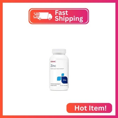 GNC Zinc 50mg Supplement, Supports Immune Function, 250 Servings