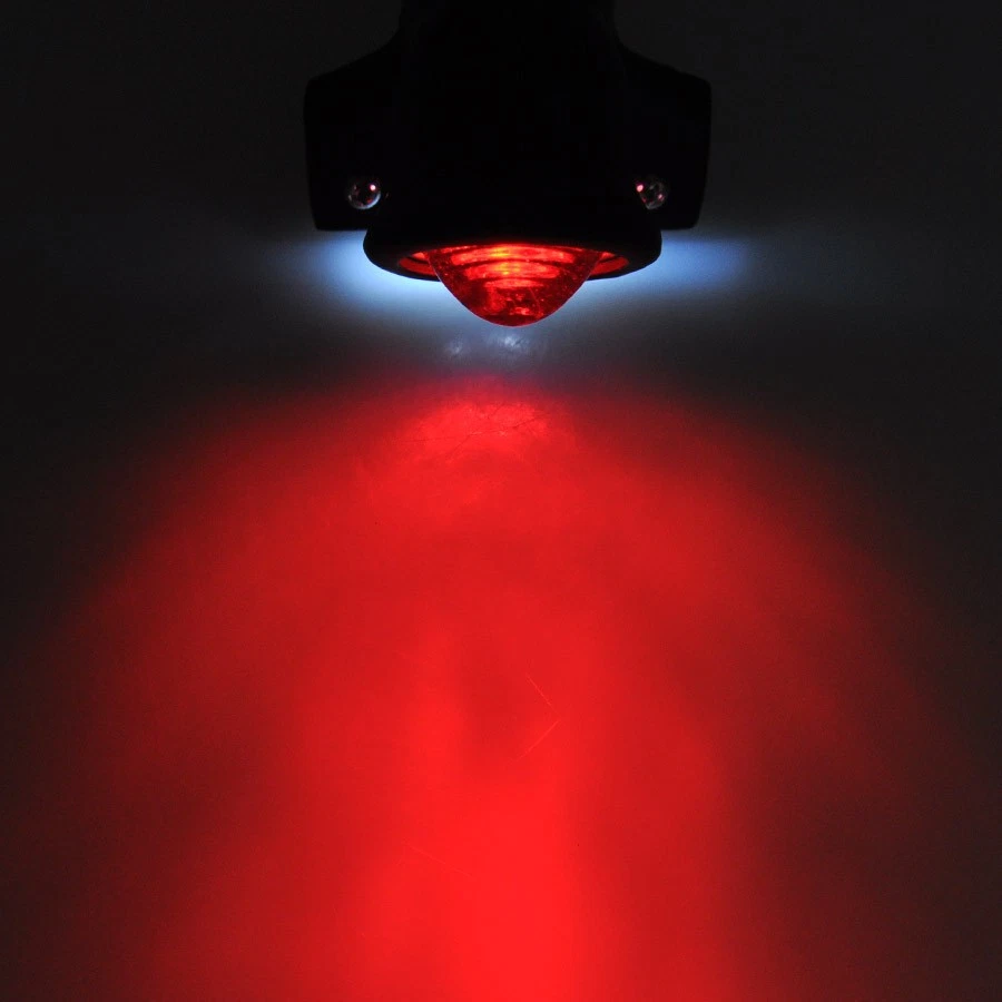 Soporte de lámpara de luz trasera LED de freno rojo retro de aluminio para Harley Bobber Chopper Foto 4 de 4