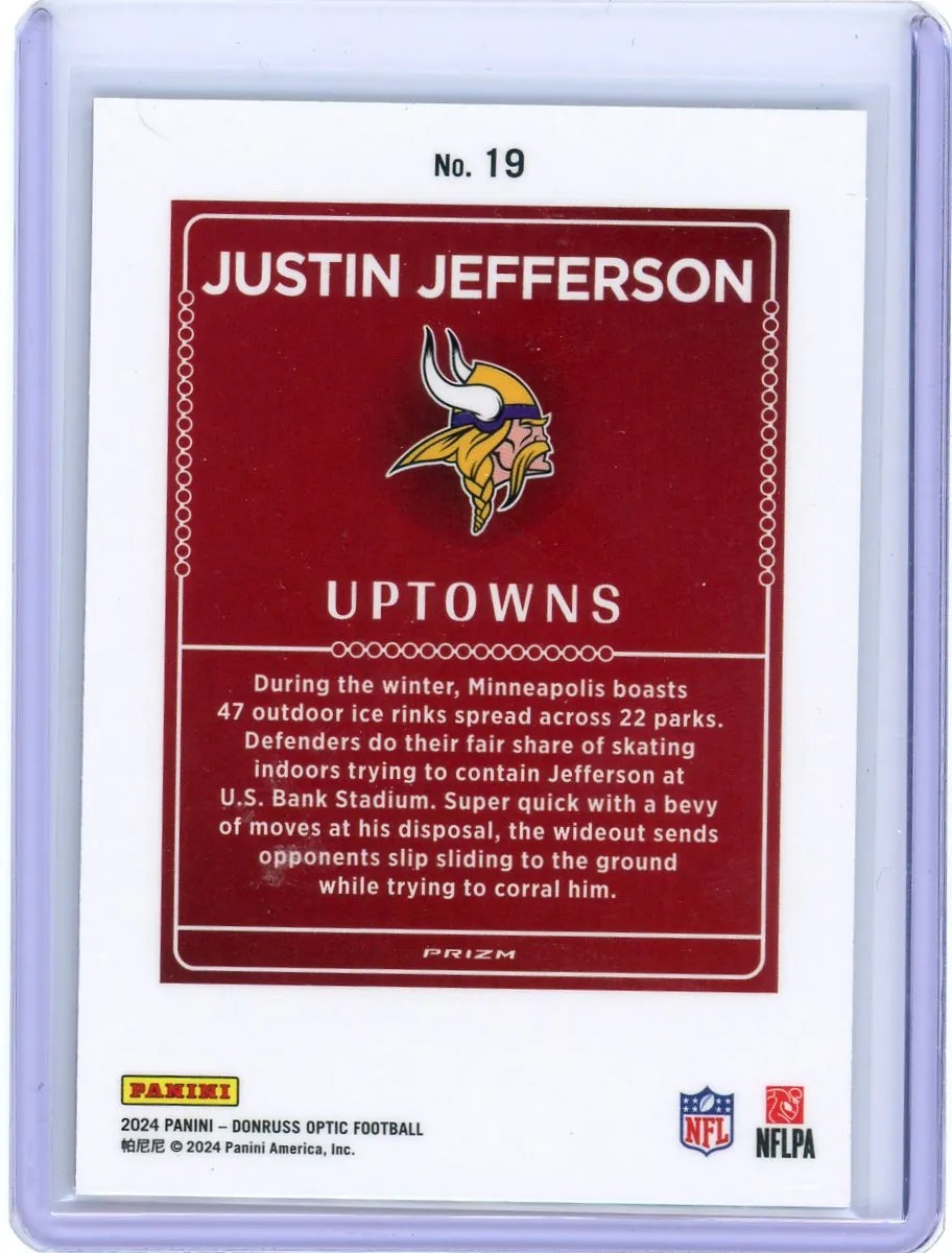 Justin Jefferson - 2024 Panini Donruss Optic Uptowns Case Hit