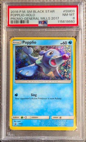 Popplio graded PSA 8 for sale on eBay