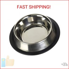 Loving Pets Stainless Steel Non-Tip Dog Bowl Heavy Duty No Spill Dog Bowl with