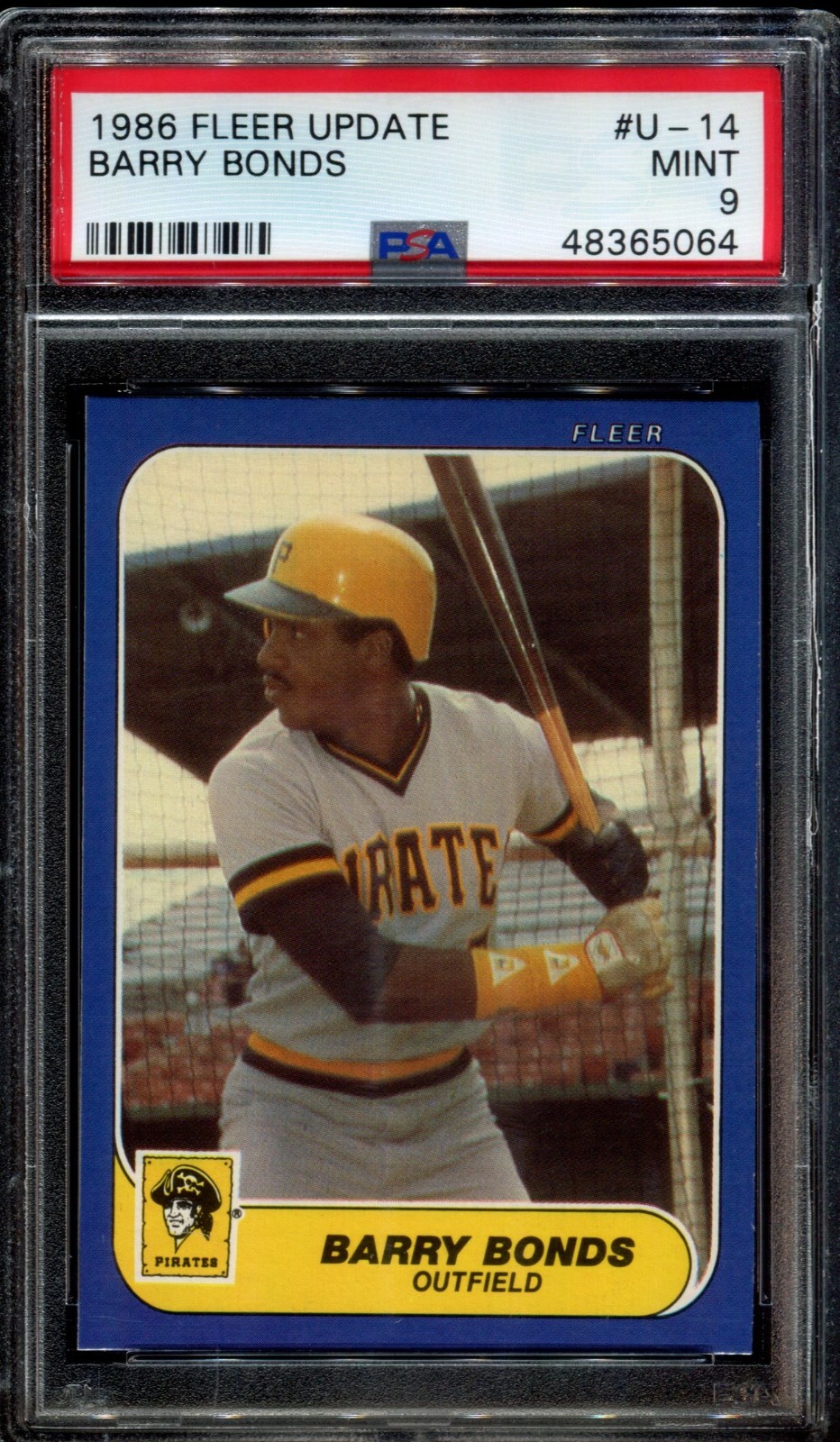 1986 Fleer Update Barry Bonds #U-14 RC PSA 9
