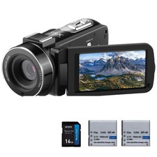 Video Camera Camcorder Full HD 1080P 30FPS 30MP, IR Night Vision Vlogging Cam...