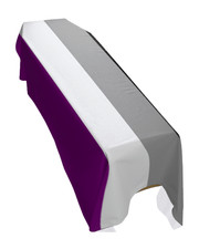 Asexual Pride Coffin Drape Flag - Premium Quality and Made To Order in the UK