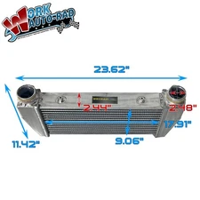 24"x11"x4" Universal Tube & Fin Top Mount Fmic Intercooler Turbocharge 2.5" I/O