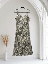 Express Satin Snakeskin Print Slip Dress Women’s Size Medium Party Event Y2K