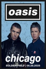 ~HOT NEW~ Oasis Poster Chicago 08 28 2025