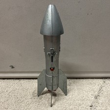 Vintage Rocket Ship Bank Works 1957 Astro Mfg. Space Age Mid Century Modern