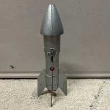 Vintage Rocket Ship Bank Works! ~ 1957 Astro Mfg. ~ Space Age Mid Century Modern