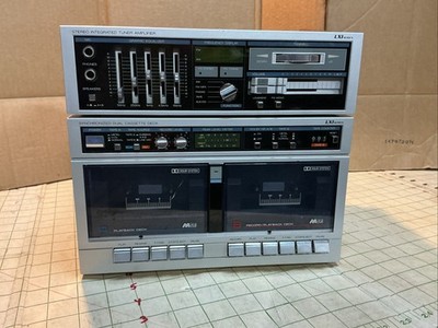 Sears Stereo Integrated Tuner Amplifier LXI Series Dual Cassette Deck Vintage