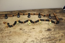 Antique Vintage Pool Table Wood Counter Beads Romania Billiards Score Keeper