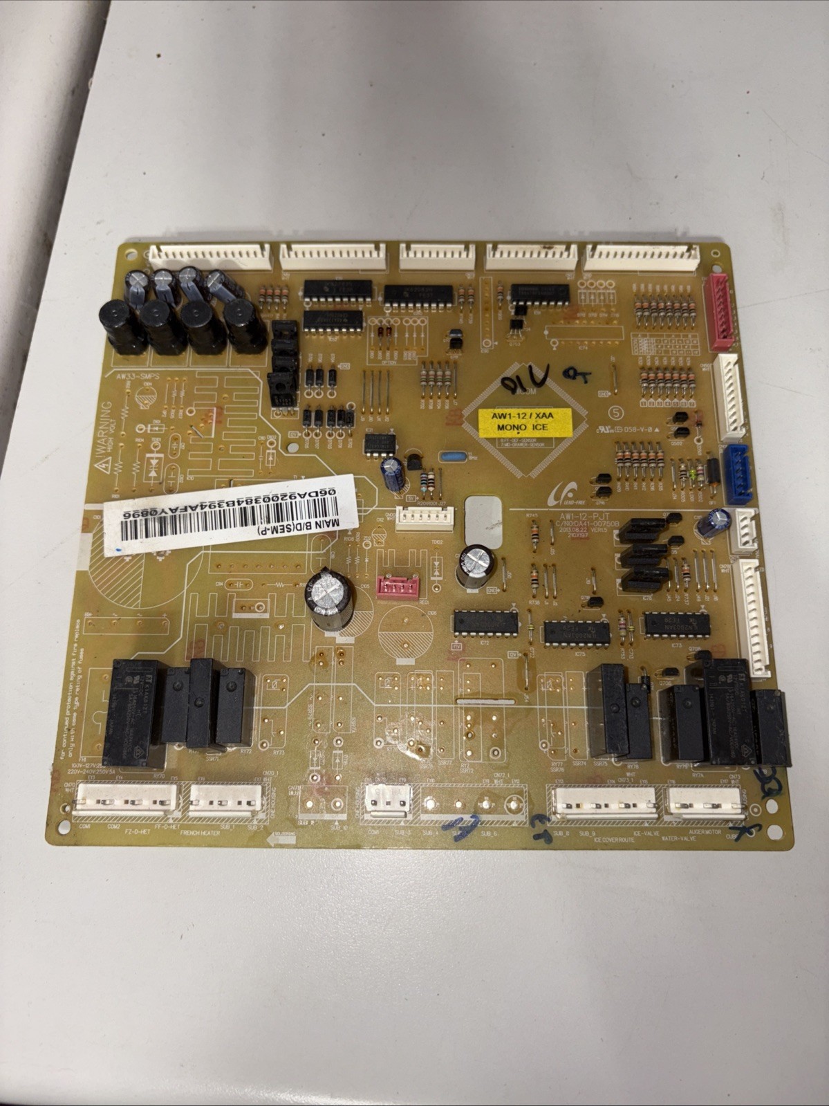 Samsung DA92-00593P Main PCB Assembly for Refrigerator
