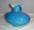 Vtg 60s Royal Haeger Potteries #4046 Oblong Jug Blue Indigo Glaze 6.5" H