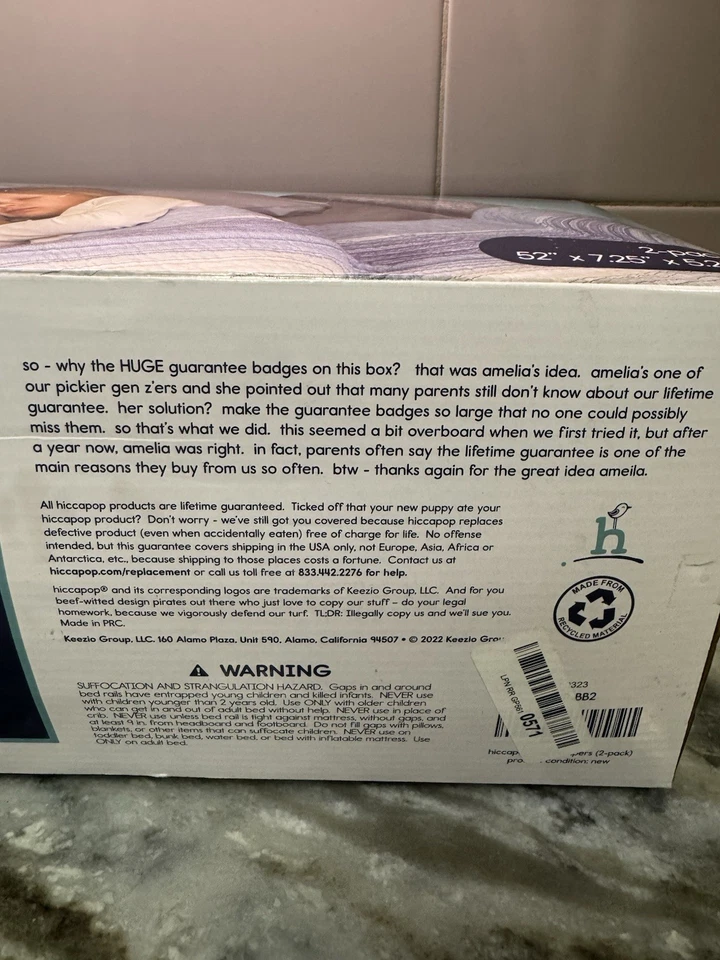 Juego de rieles de protección para parachoques de cama de espuma Hiccapop - Caja abierta ayuda para dormir de seguridad para niños pequeños Foto 3 de 4