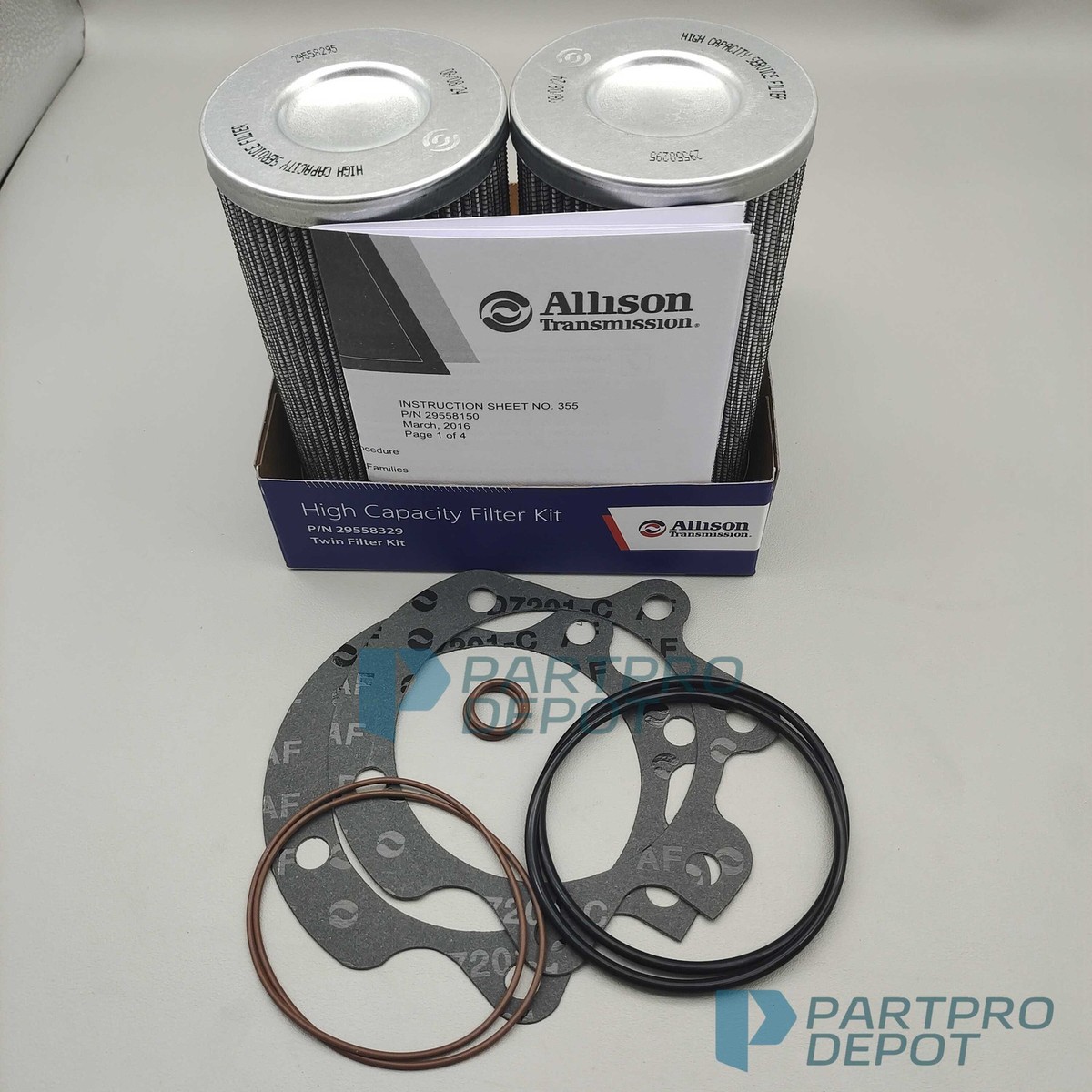 For Allison 29558329 High Capacity Twin Filter Kit & Gasket 5-13