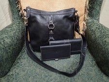 Coach Crossbody Black Leather Chelsea-F14018 And Wallet/Checkbook