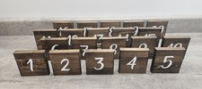 Set of 1 - 20 Rustic Wooden Wedding Table Numbers Double Sided
