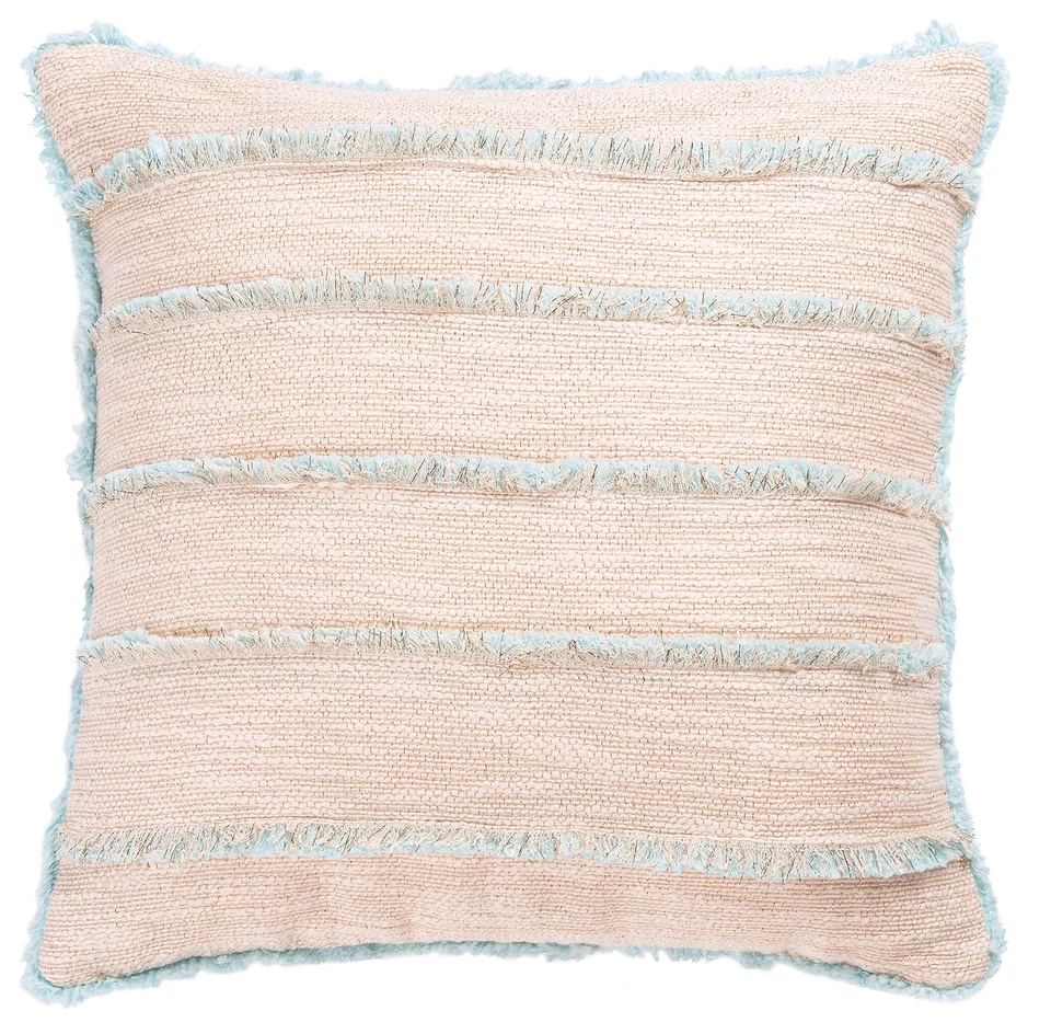 Home Collection Parlen Pink Fringe 18-inch Square Decorative Accent Throw Pil... - Image 2 of 4
