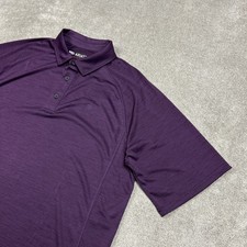 Ariat Tek Polo Shirt Mens Large Purple Performance Golf Stretch Lightweight