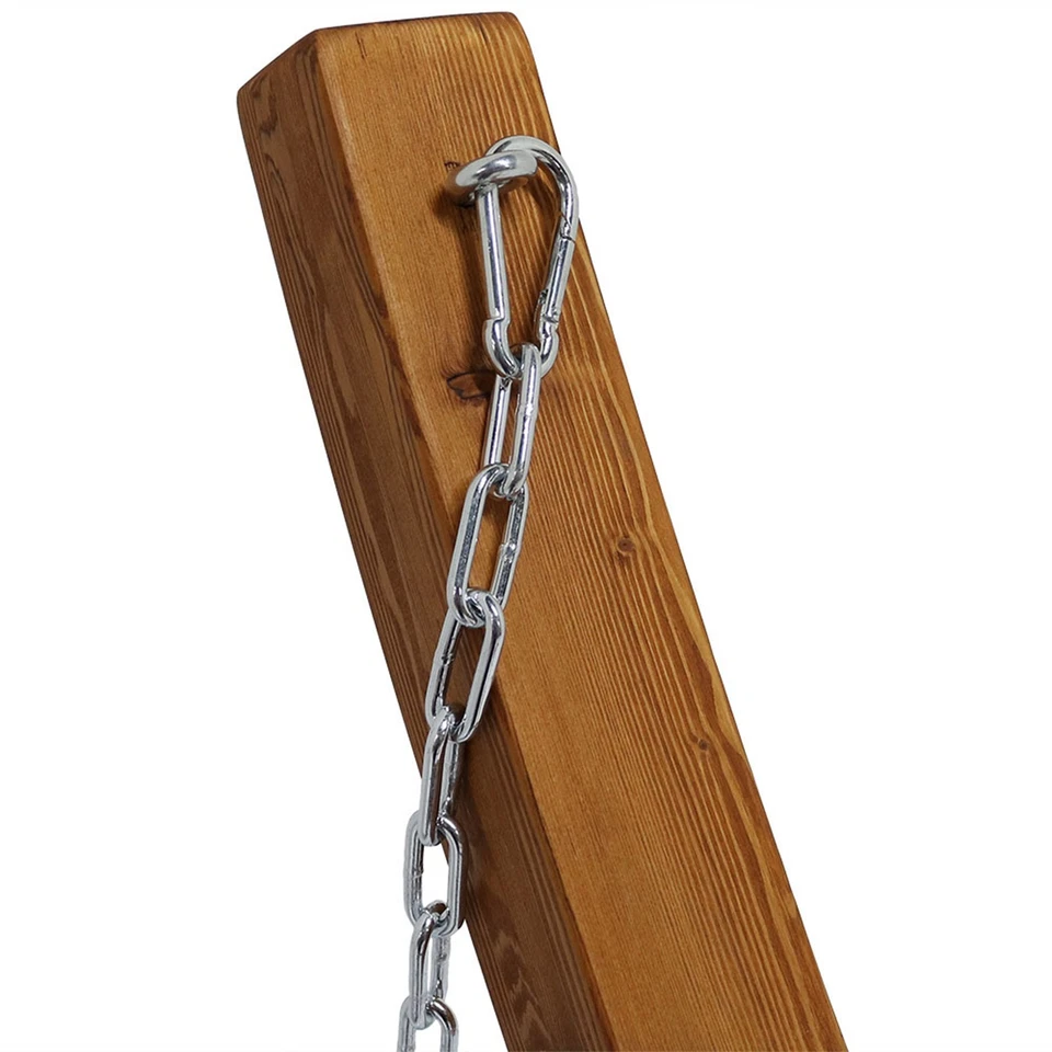 2-Person Cotton Rope Hammock with Universal Steel Stand - Natural by Sunnydaze - Image 4 of 4