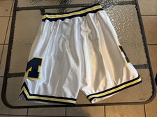 MITCHELL & NESS NCAA MICHIGAN WOLVERINES 1991-92 AUTHENTIC BASKETBALL SHORTS L