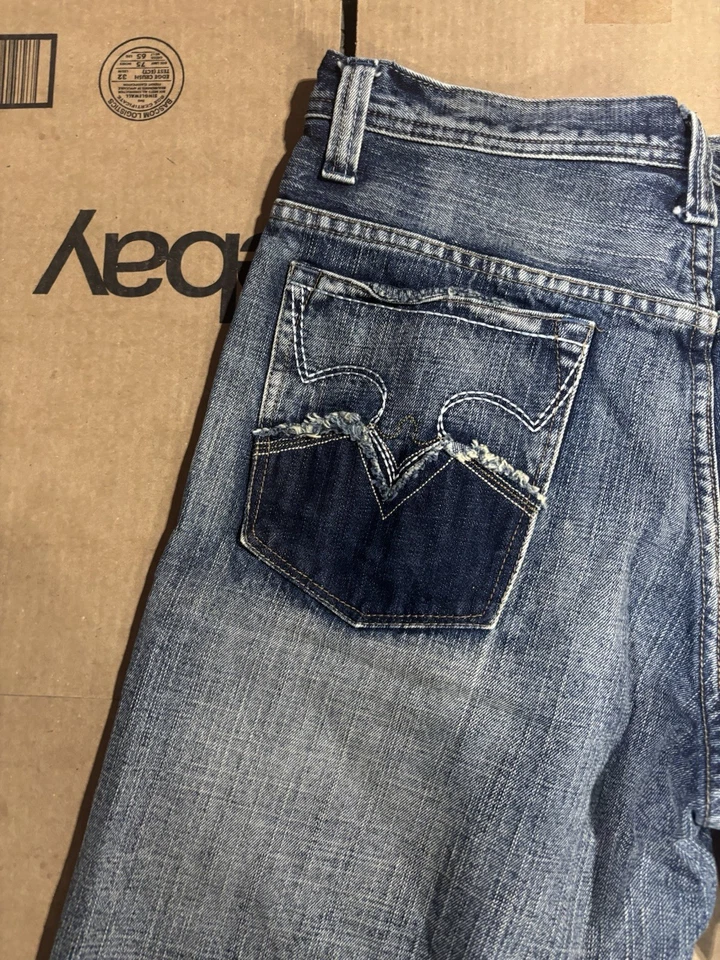 Pantalones Cortos Y2K Flypaper Para Hombre Talla 31 Azul Oscuro Lavado Denim Sueltos Años 90 Patinador Foto 2 de 4