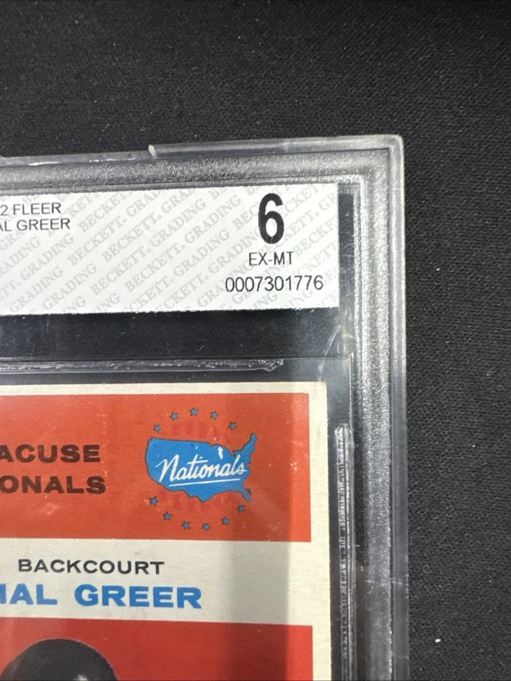 61-62 Hal Greer Fleer BVG 6 Nationals Basketball Marshall University - Image 2 of 4