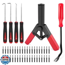 GOOACC 46Pcs Plastic Poly Rivet Gun Set Pop Rivet Assortment Set 40Pcs Assort