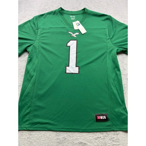 NFL Team Apparel Philadelphia Eagles Jalen Hurts 1 Jersey Kelly Green Mens XL