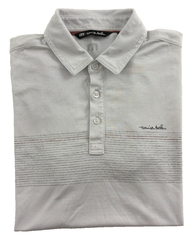 Travis Mathew Herren Gr. Kleines weißes Golf Performance Poloshirt!