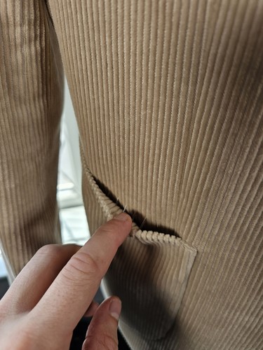 Chaqueta de Pana Marks and Spencer Para Hombre Reino Unido 48 Crudo Beige Jumbo Cordón Pico Solapas - Imagen 4 de 20