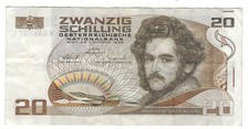 Banknote Austria P148 20 Schilling 1988