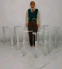 One Dozen 12 Kaiser KEN SIZED Barbie Doll Stands For 11"-13" Dolls Gently Used