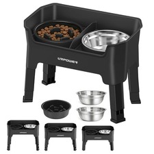 Best URPOWER Mess Proof Slow Feeder Dog Bowls 4 Height Adjustable Elevated Bowl
