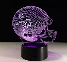 Minnesota Vikings LED Light Lamp Collectible Kirk Cousins Home Decor Gift NFL 👺