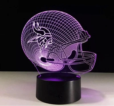 Minnesota Vikings LED Light Lamp Collectible Kirk Cousins Home Decor Gift NFL 👺