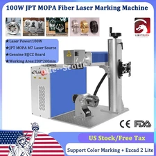 JPT MOPA M7 100W Fiber Laser Marking Engraving Machine Metal Steel Color Marker