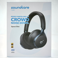 Soundcore Anker Space One Headphones Black Wireless Noise Cancelling A3035 New
