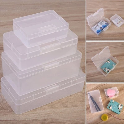Rangement Support Boîte Étui Stylé Transparent Récipient Cosmétiques Poussières - Photo 1/4