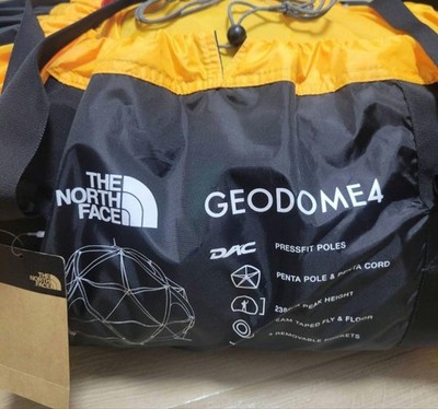 NEW THE NORTH FACE Geodome 4 Tent Outdoor Camp Gear Saffron Yellow