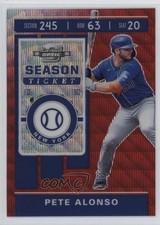 2020 Panini Chronicles Contenders Optic Ruby Wave Prizm 182/199 Pete Alonso 15t1
