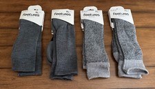 Feetures Everyday Max Cushion Crew Socks GRAY Mens XL   4 PAIR   Brand New