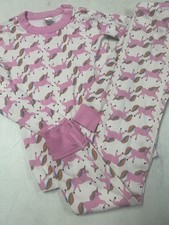 HANNA ANDERSSON ORGANIC COTTON UNICORN  LONG JOHNS PAJAMAS SET  130 8