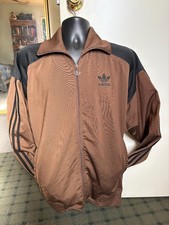 Adidas Track Jacket Brown and Black Full Zip Collared Y2K Vintage Size Large