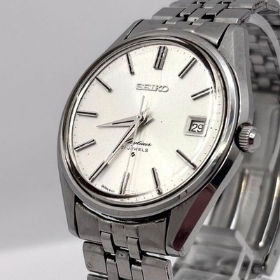 Seiko Skyliner Vintage Watch 21 Jewels Manual Winding Silver 6102