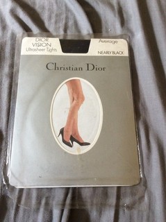 christian dior vision ultra sheer tights average in nearly black